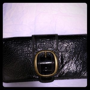 Coach Black Leather Clutch